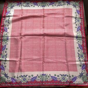 SAKS Fifth Avenue Paisley Checkered Floral Scarf